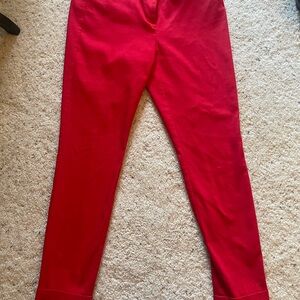 Loft Women’s Red Pants Marisa slim Sz10